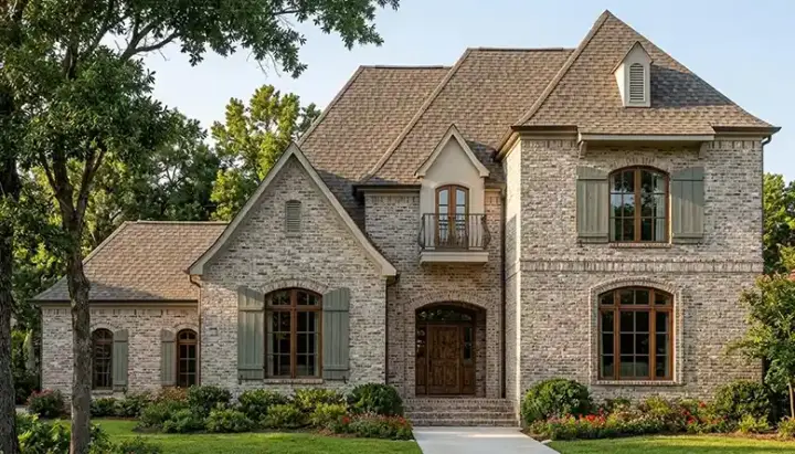 European house plans 106-328 - front exterior, 2,991 sq ft, 4 bed, 4 bath house plans | Monster House Plans