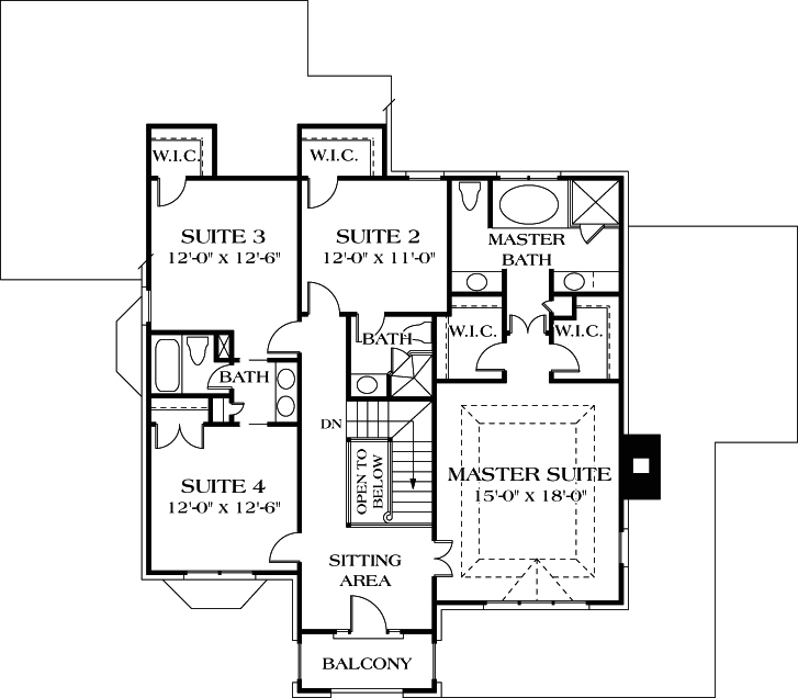 Upper/Second Floor Plan: 106-330