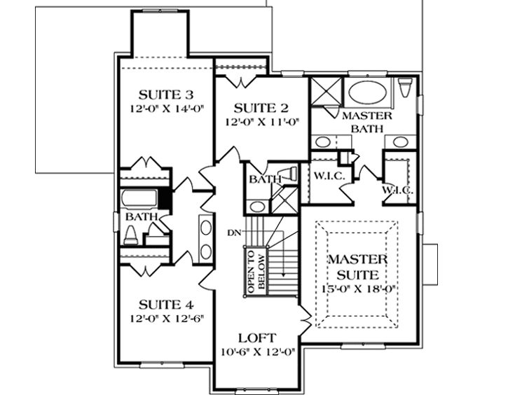 Upper/Second Floor Plan: 106-332