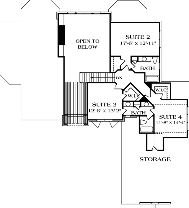 Upper/Second Floor Plan: 106-334