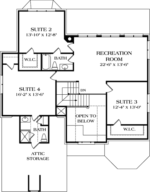 Upper/Second Floor Plan: 106-335