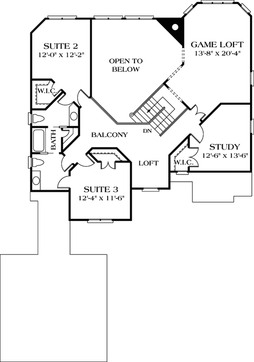 Upper/Second Floor Plan: 106-338