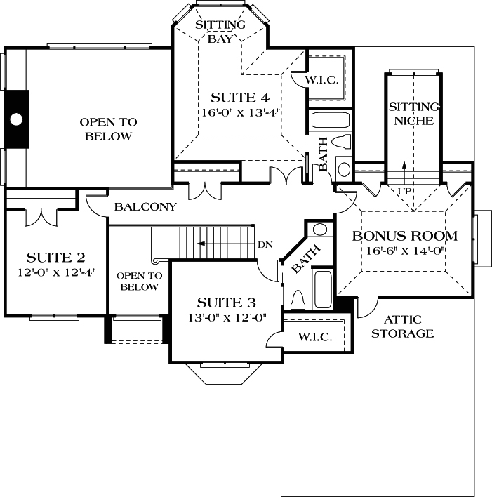 Upper/Second Floor Plan: 106-340
