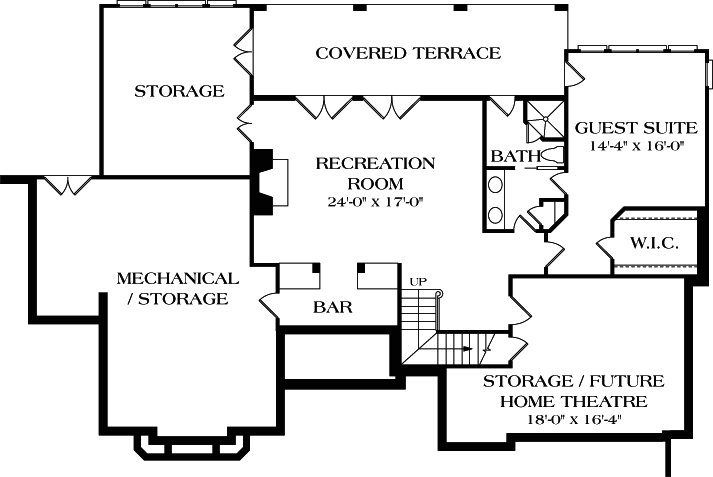 Lower Floor Plan: 106-341