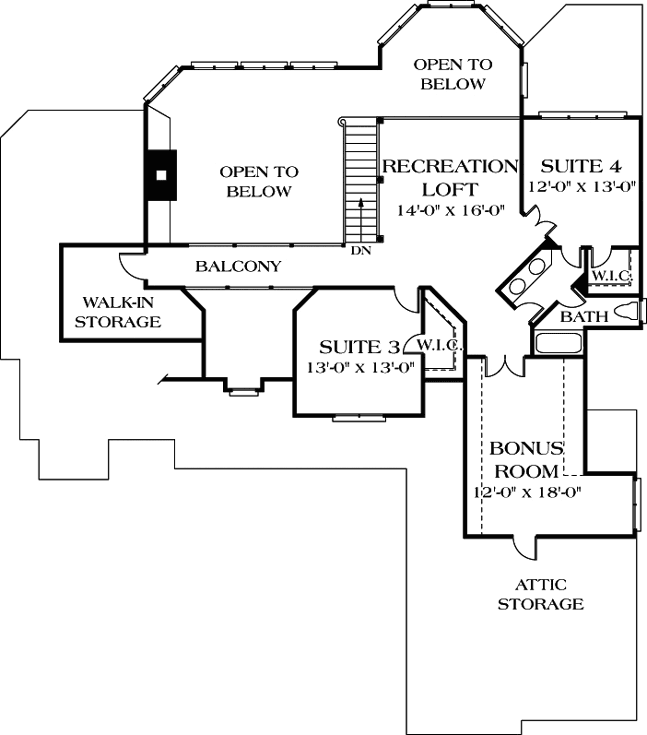 Upper/Second Floor Plan: 106-343