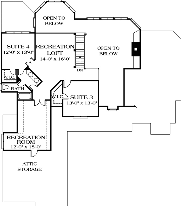Upper/Second Floor Plan: 106-345