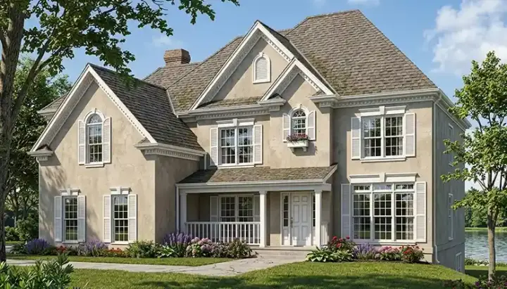 Traditional house plans 106-346 - front exterior, 3,059 sq ft, 5 bed, 4 bath house plans | Monster House Plans
