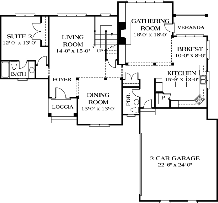 Main Floor Plan: 106-350