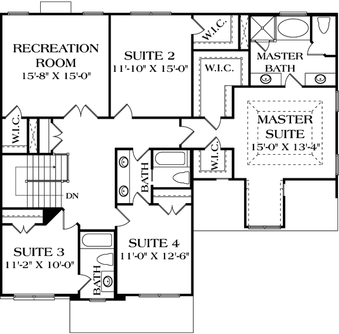 Upper/Second Floor Plan:106-351