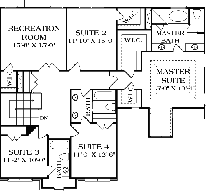 Upper/Second Floor Plan: 106-353