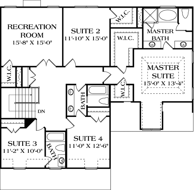 Upper/Second Floor Plan: 106-355