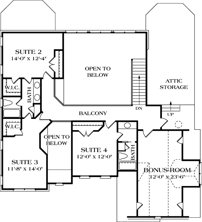 Upper/Second Floor Plan: 106-364