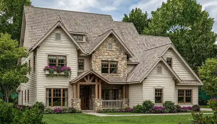Craftsman house plans 106-367 - front exterior, 3,149 sq ft, 4 bed, 3 bath house plans | Monster House Plans
