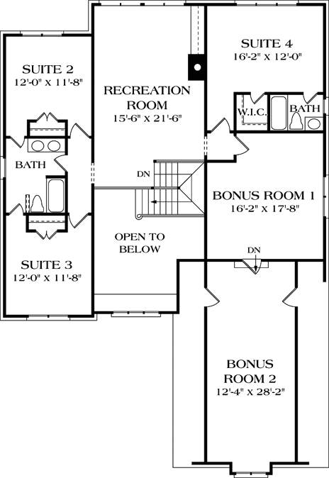 Upper/Second Floor Plan: 106-368