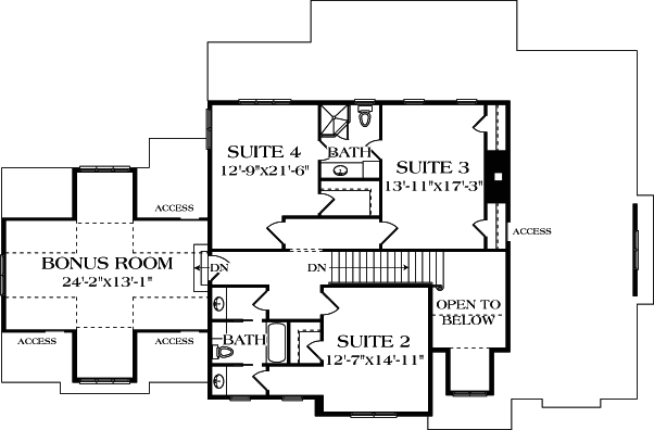 Upper/Second Floor Plan: 106-372