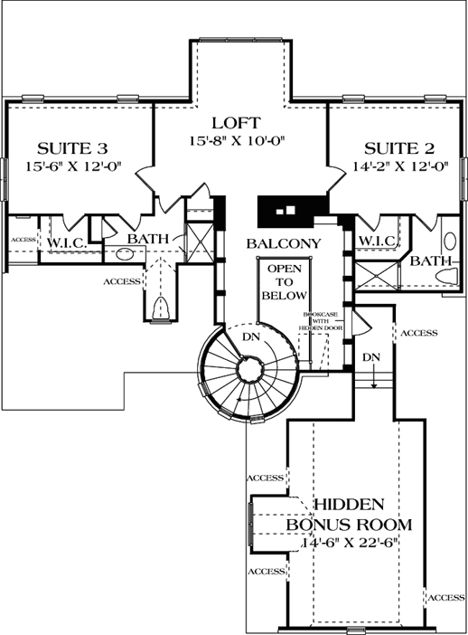 Upper/Second Floor Plan: 106-373