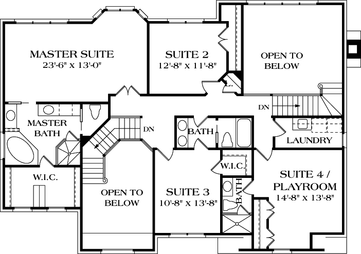 Upper/Second Floor Plan: 106-375