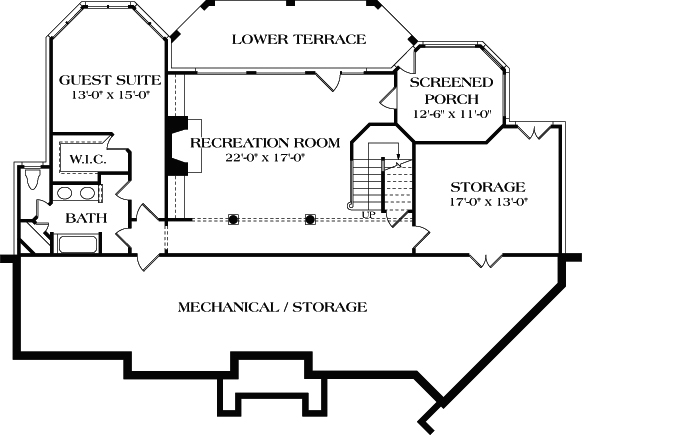 Lower Floor Plan: 106-380