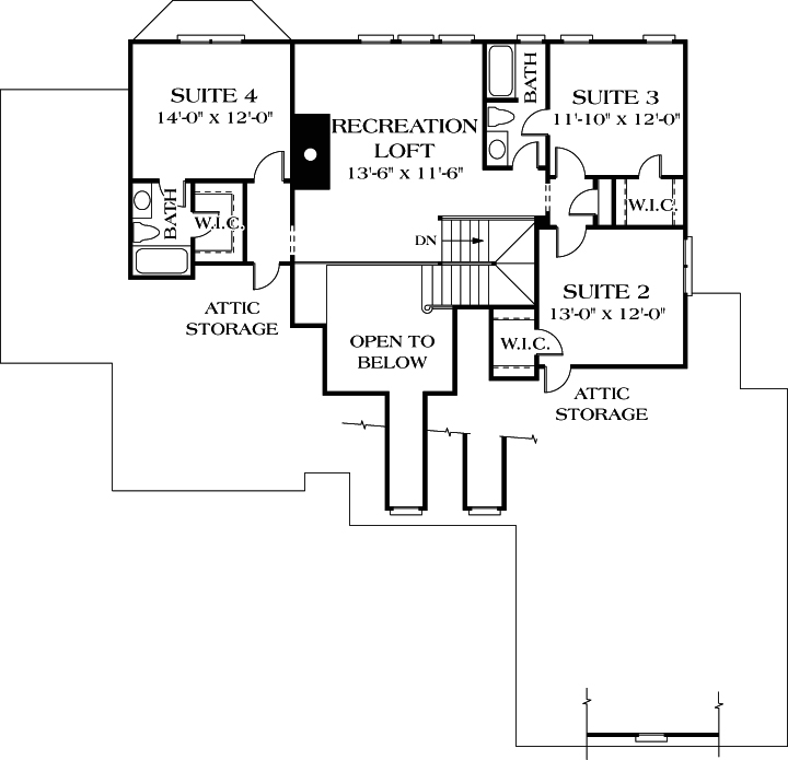 Upper/Second Floor Plan: 106-383