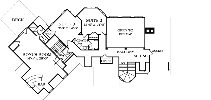 Upper/Second Floor Plan: 106-385