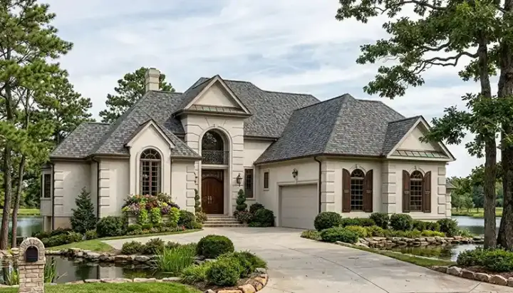 Mediterranean house plans 106-389 - front exterior, 5,138 sq ft, 4 bed, 3 bath house plans | Monster House Plans