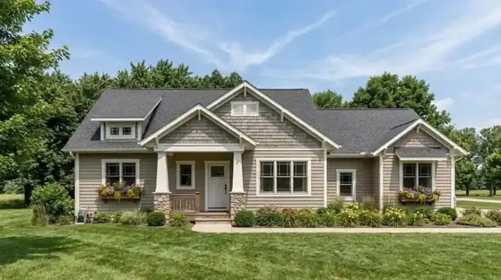 Craftsman house plans 106-390 - front exterior, 3,244 sq ft, 3 bed, 3 bath house plans | Monster House Plans