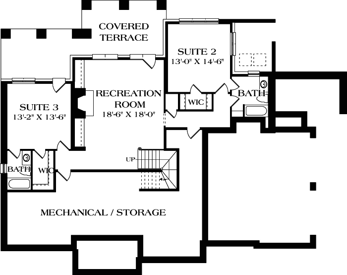 Lower Floor Plan: 106-390