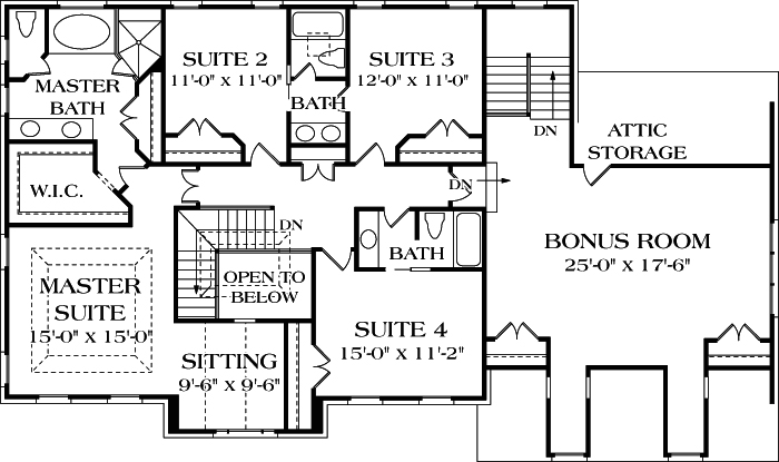 Upper/Second Floor Plan: 106-391