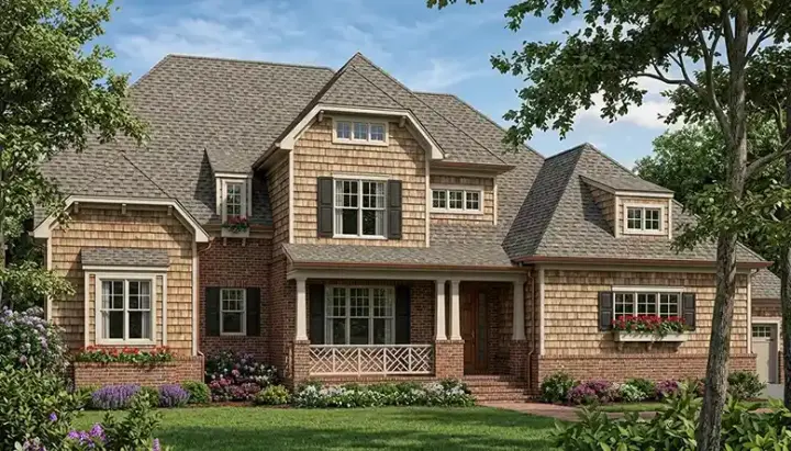 Craftsman house plans 106-392 - front exterior, 4,884 sq ft, 6 bed, 4 bath house plans | Monster House Plans