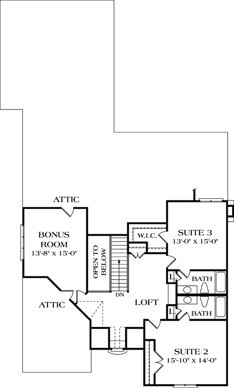 Upper/Second Floor Plan: 106-393