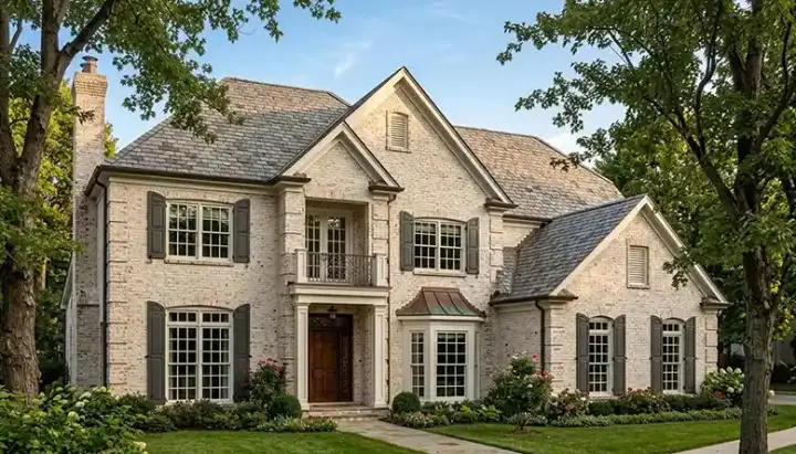 European house plans 106-396 - front exterior, 4,149 sq ft, 6 bed, 4 bath house plans | Monster House Plans