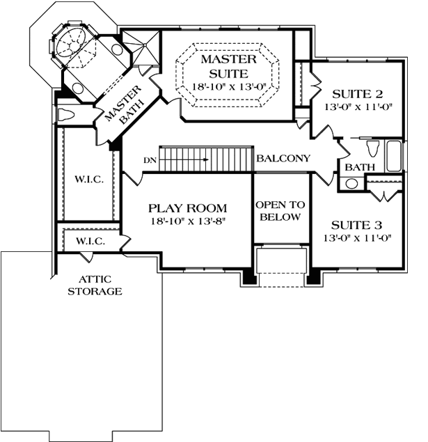 Upper/Second Floor Plan: 106-400