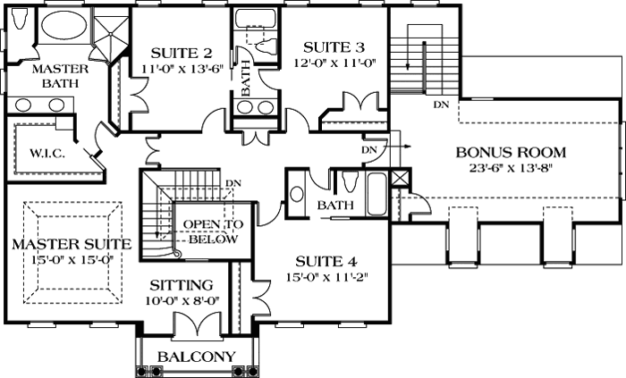 Upper/Second Floor Plan: 106-401