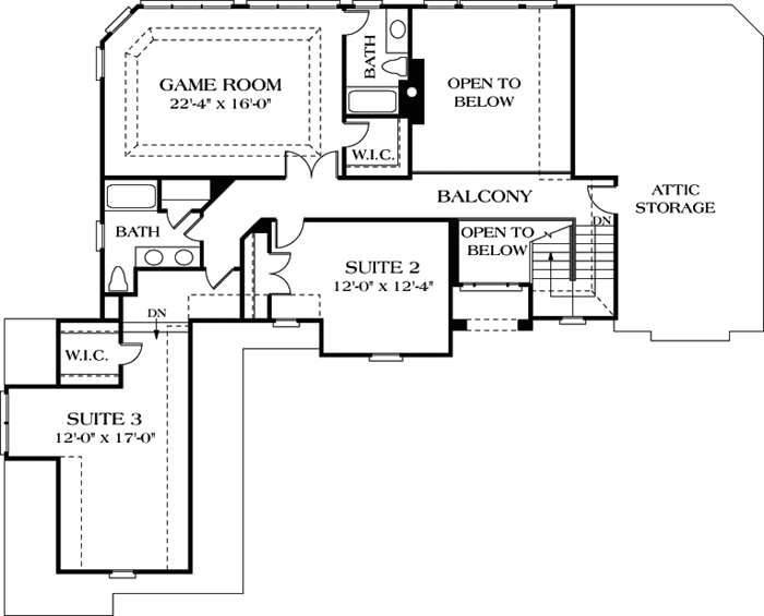 Upper/Second Floor Plan:106-405