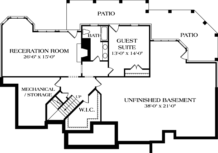Lower Floor Plan: 106-406