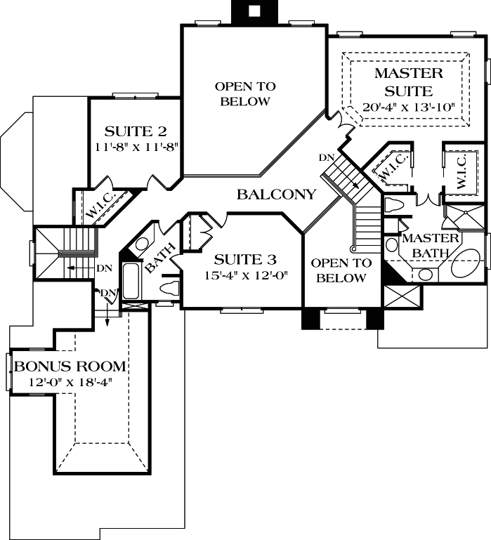 Upper/Second Floor Plan: 106-407