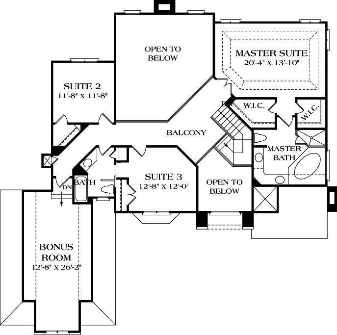Upper/Second Floor Plan: 106-408