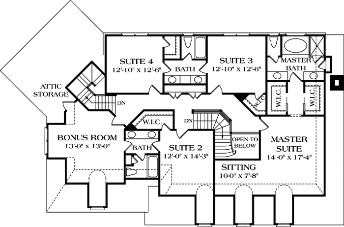Upper/Second Floor Plan: 106-409