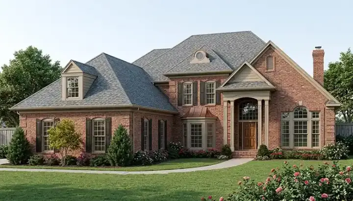Southern Colonial house plans 106-412 - front exterior, 3,337 sq ft, 4 bed, 3 bath house plans | Monster House Plans