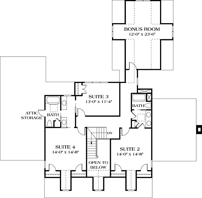 Upper/Second Floor Plan: 106-413