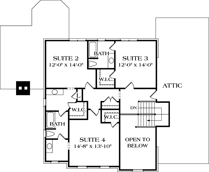 Upper/Second Floor Plan: 106-414