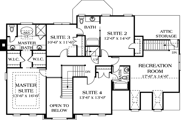 Upper/Second Floor Plan: 106-416
