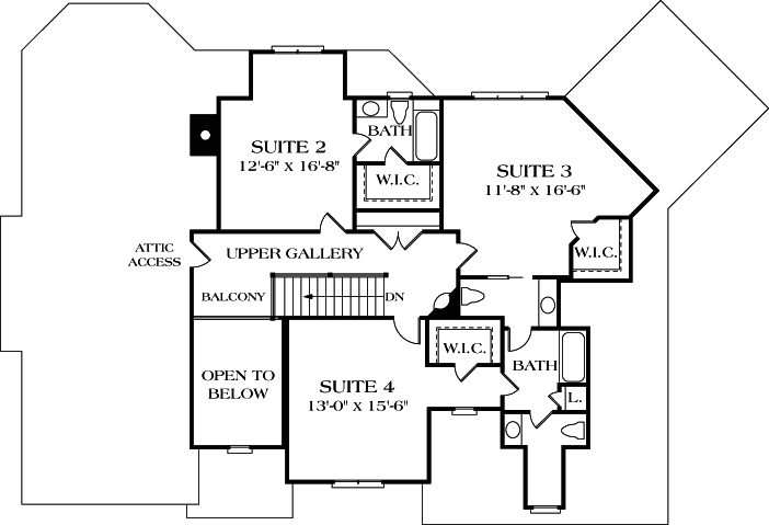 Upper/Second Floor Plan: 106-420