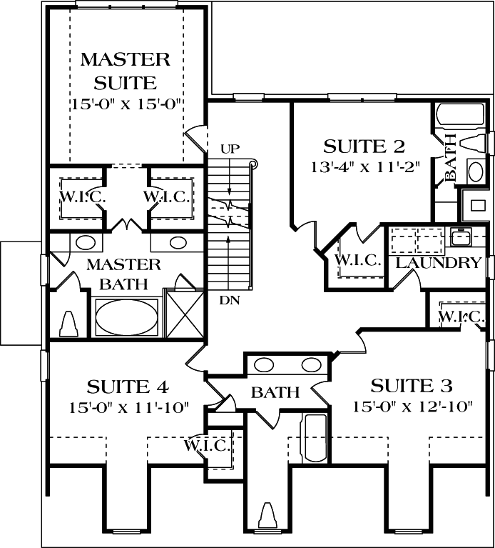 Upper/Second Floor Plan: 106-421