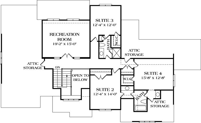 Upper/Second Floor Plan: 106-422