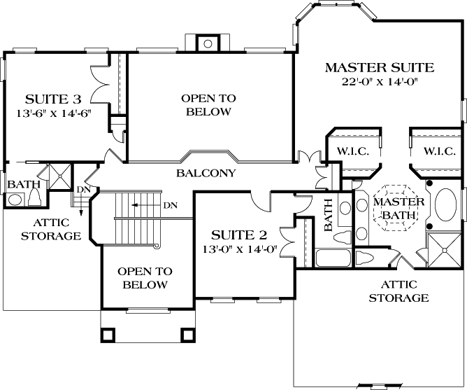 Upper/Second Floor Plan: 106-425