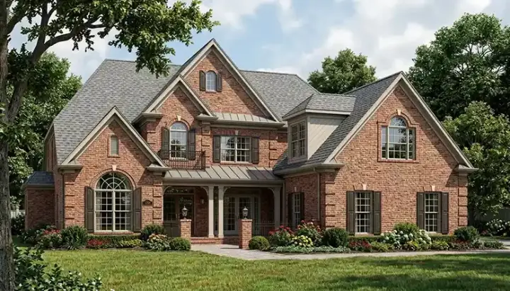 Traditional house plans 106-429 - front exterior, 3,458 sq ft, 4 bed, 3 bath house plans | Monster House Plans