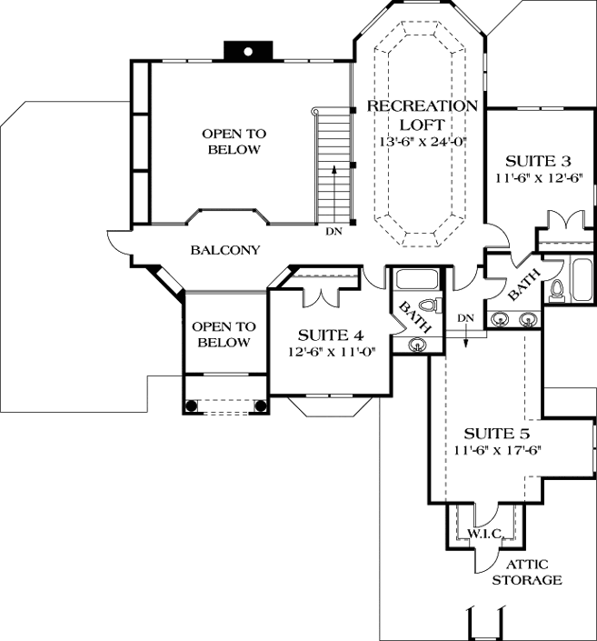 Upper/Second Floor Plan: 106-430