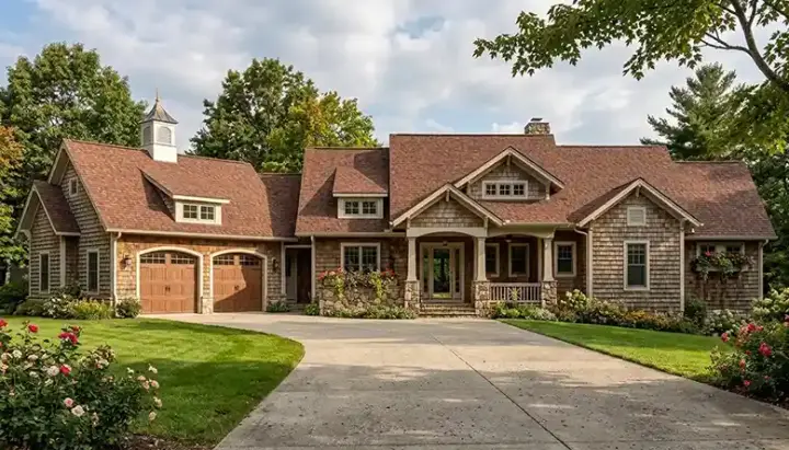 Craftsman house plans 106-432 - front exterior, 3,531 sq ft, 4 bed, 4 bath house plans | Monster House Plans