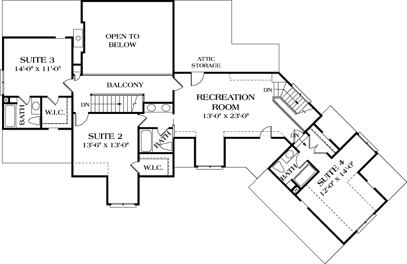 Upper/Second Floor Plan: 106-434